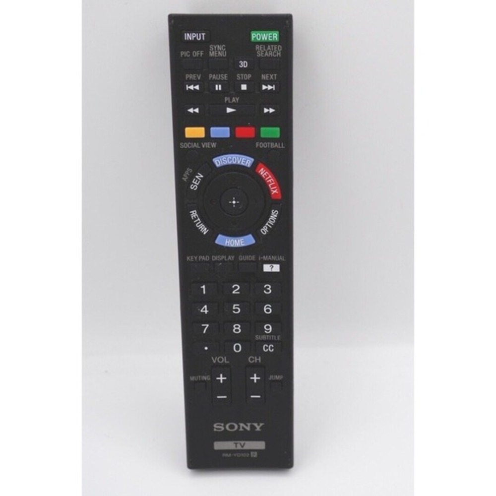 Sony RM-YD102 TV Remote Control Genuine OEM Bravia Netflix‎ SEN  Button 13-109 - Picture 2 of 7